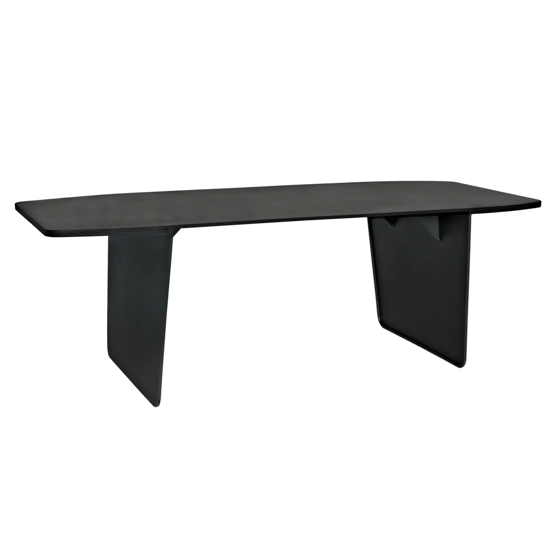 American Home Furniture | Noir - Esprit Dining Table, Black Metal