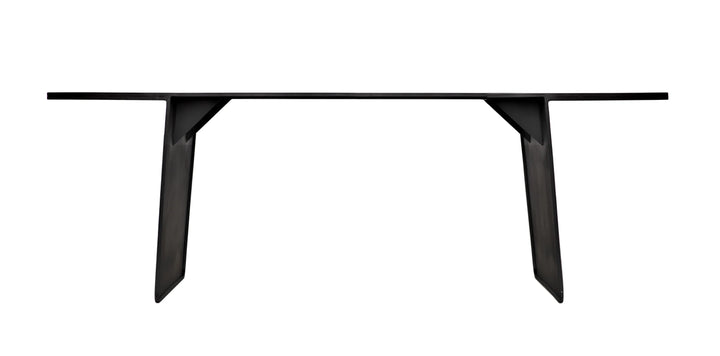 American Home Furniture | Noir - Esprit Dining Table, Black Metal