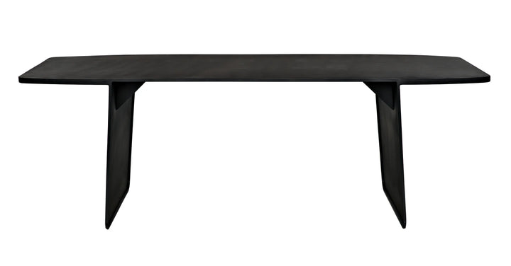 American Home Furniture | Noir - Esprit Dining Table, Black Metal