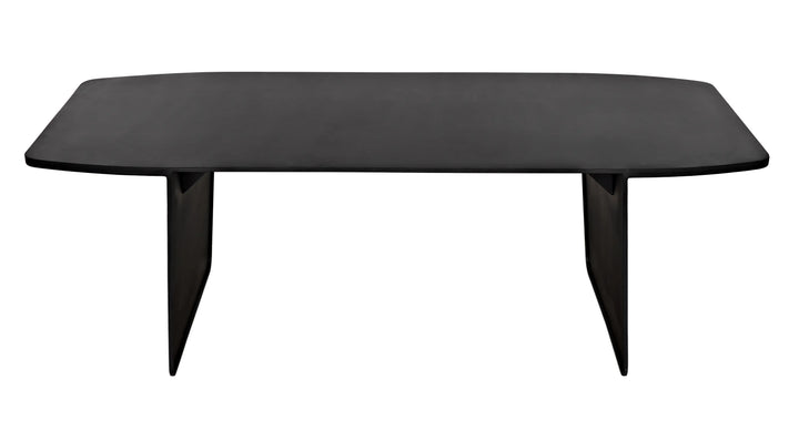 American Home Furniture | Noir - Esprit Dining Table, Black Metal