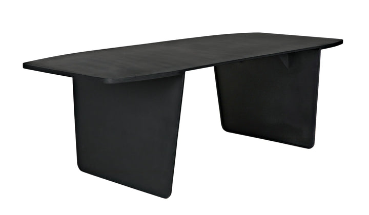 American Home Furniture | Noir - Esprit Dining Table, Black Metal