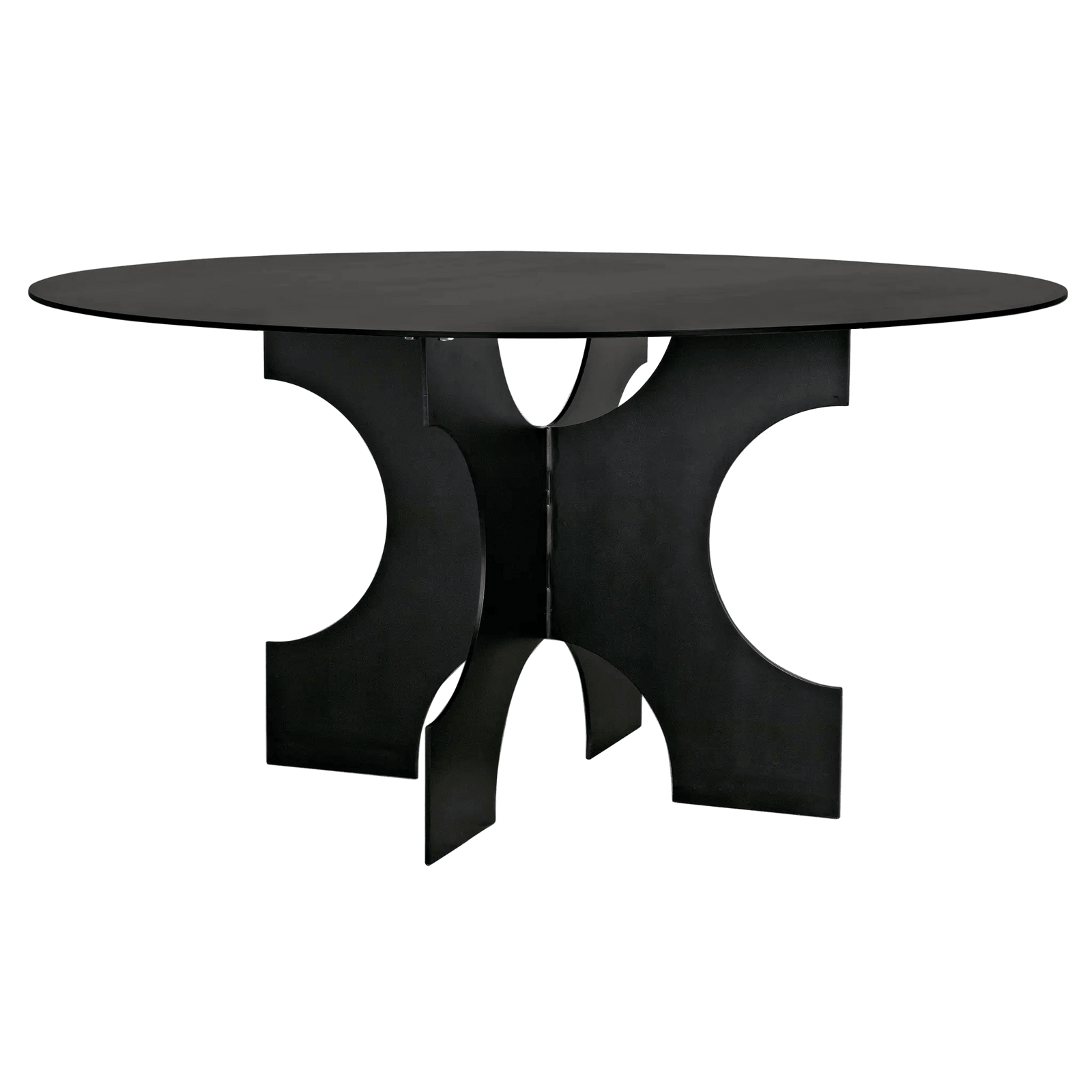 Noir Element Dining Table, Black Metal DINING TABLES