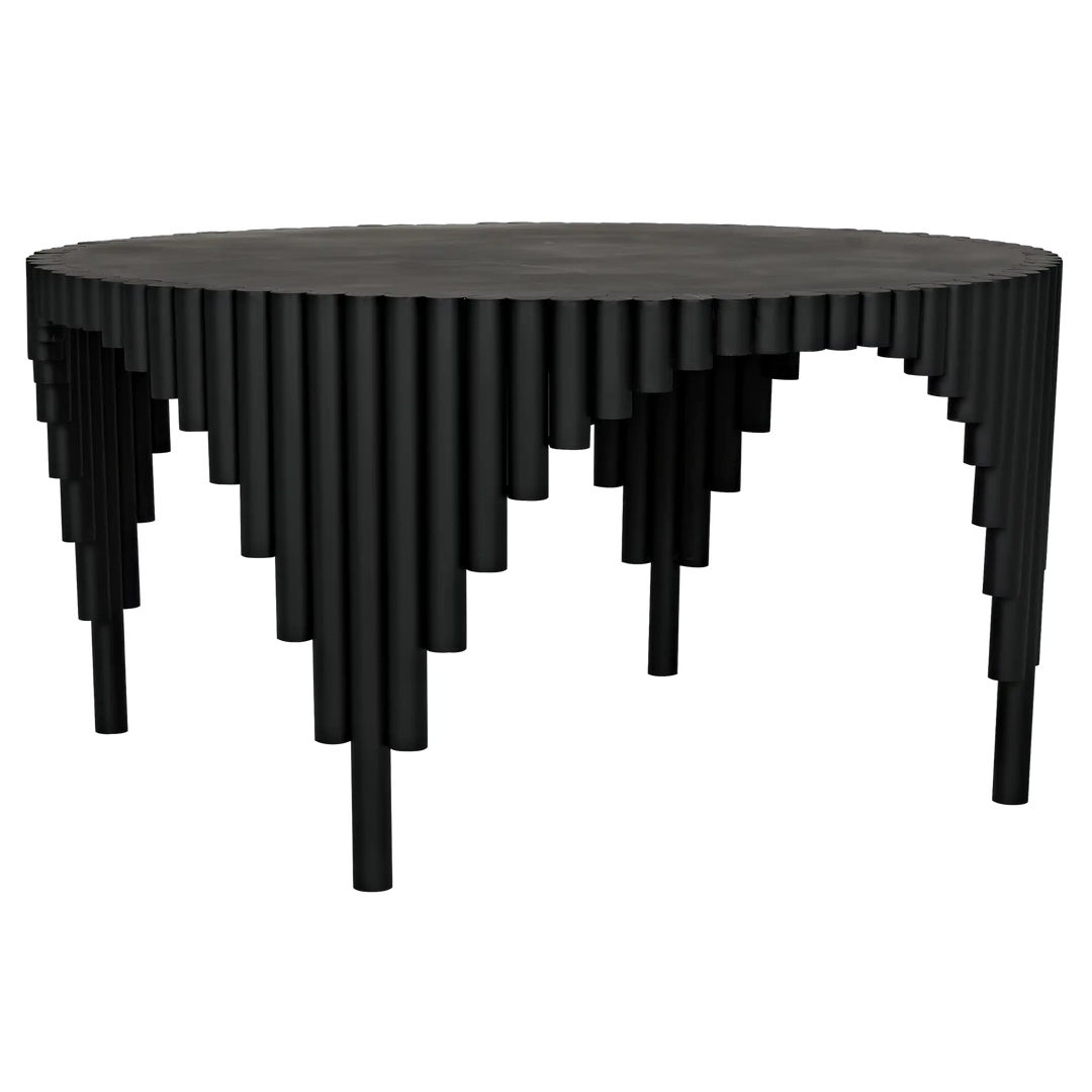 American Home Furniture | Noir - Royal Hall Dining Table, Black Steel