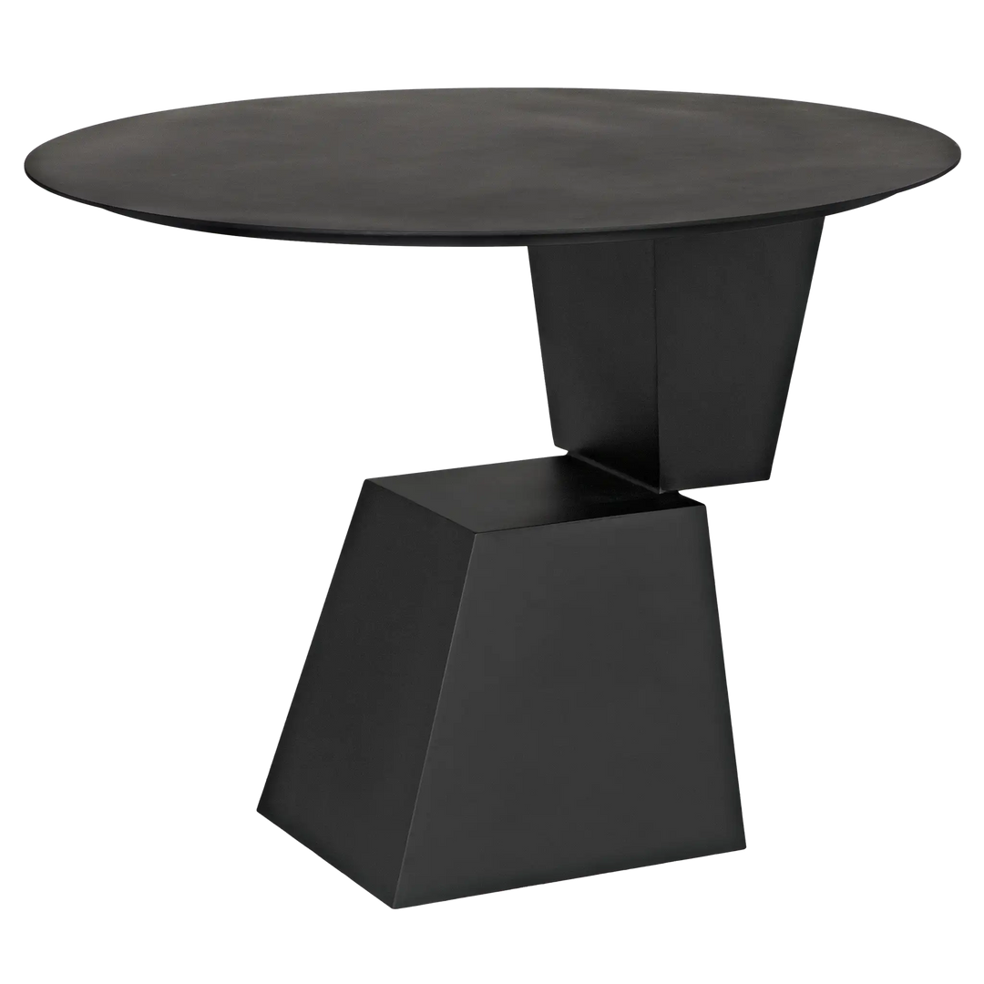 American Home Furniture | Noir - Round Pieta Table, Black Steel