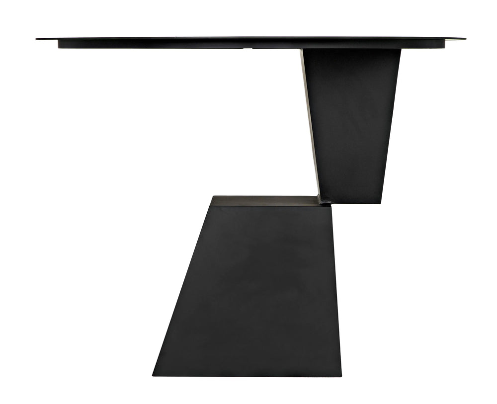 American Home Furniture | Noir - Round Pieta Table, Black Steel