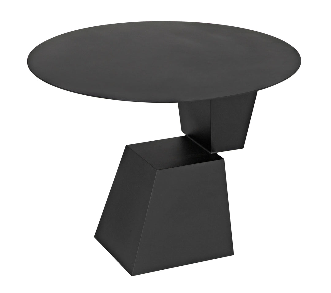 American Home Furniture | Noir - Round Pieta Table, Black Steel