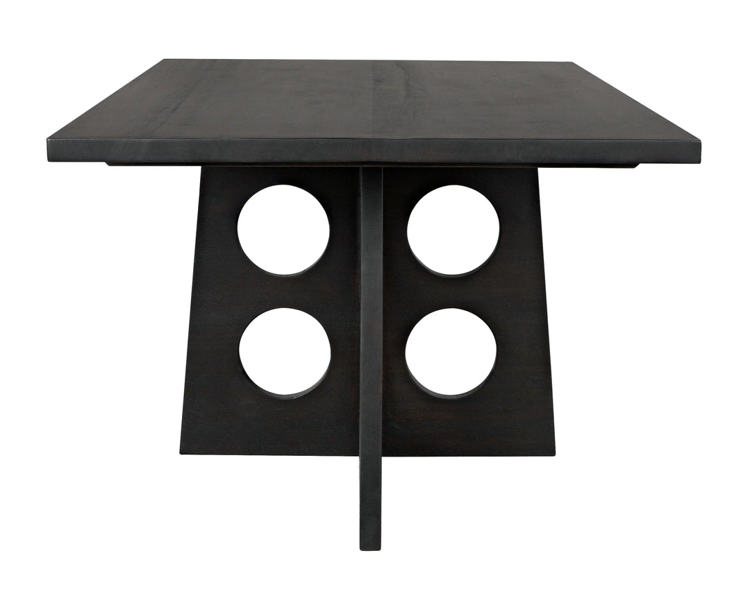 American Home Furniture | Noir - Carlo Dining Table, Ebony Walnut