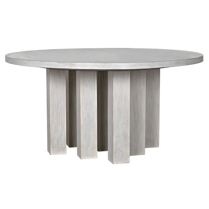 American Home Furniture | Noir - Resistance Dining Table, White Wash