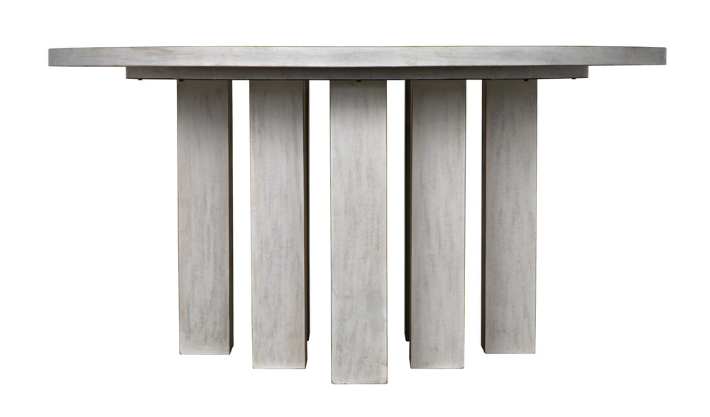 American Home Furniture | Noir - Resistance Dining Table, White Wash