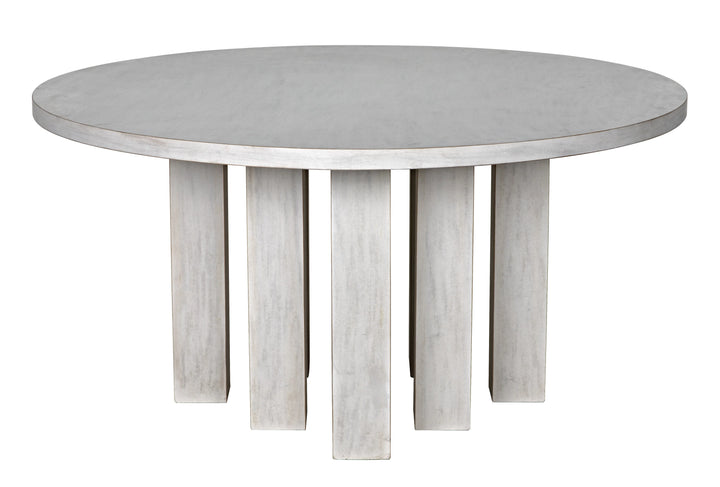 American Home Furniture | Noir - Resistance Dining Table, White Wash