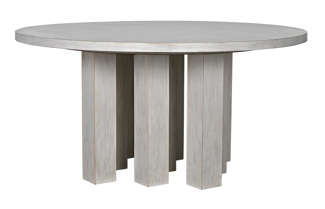 American Home Furniture | Noir - Resistance Dining Table, White Wash