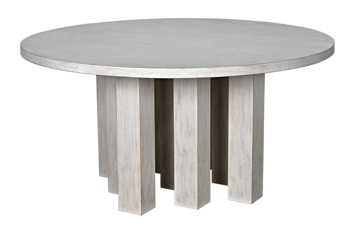 American Home Furniture | Noir - Resistance Dining Table, White Wash