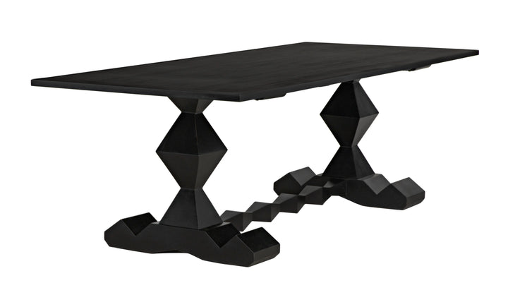 American Home Furniture | Noir - Madeira Dining Table, Hand Rubbed Black