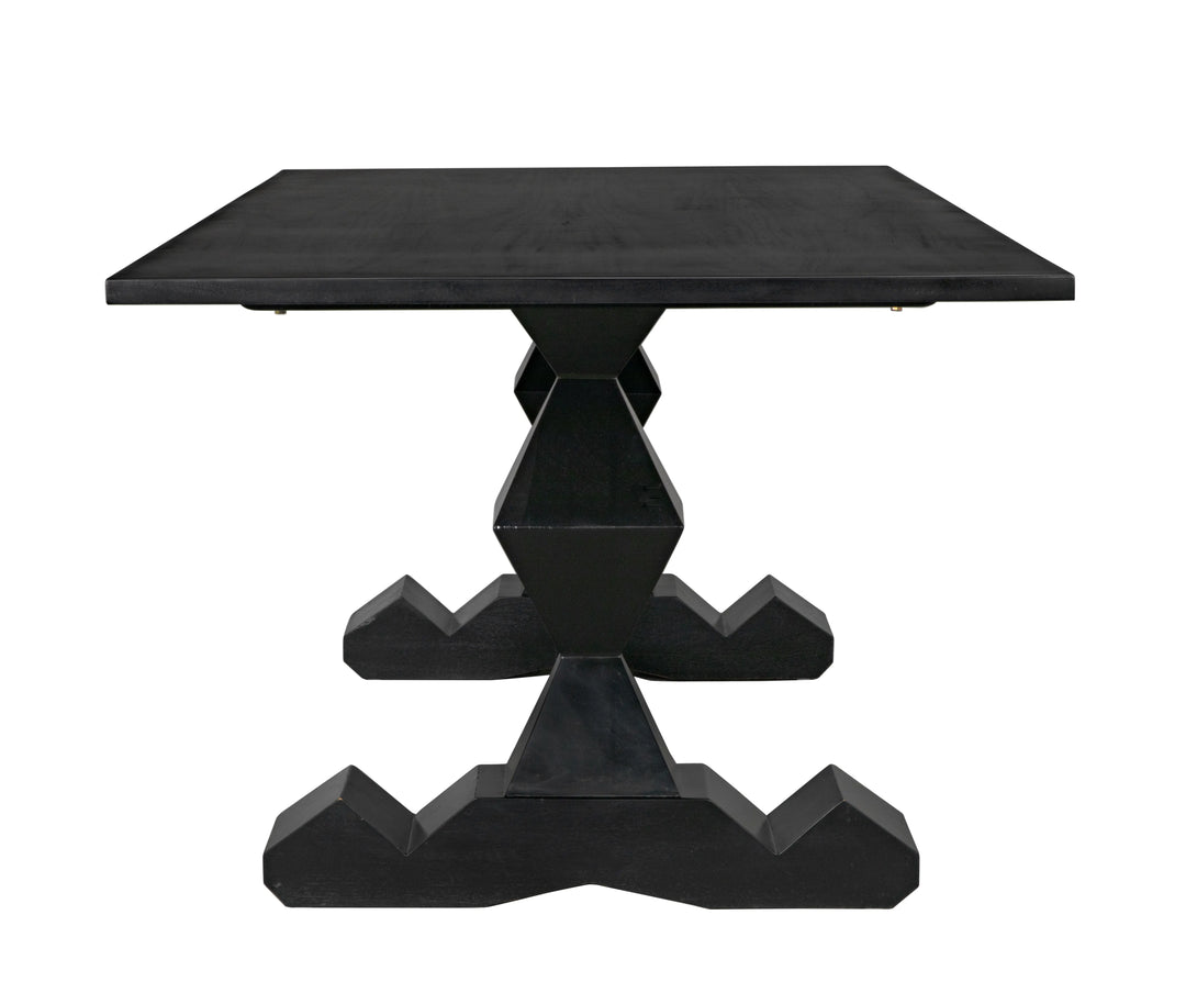 American Home Furniture | Noir - Madeira Dining Table, Hand Rubbed Black