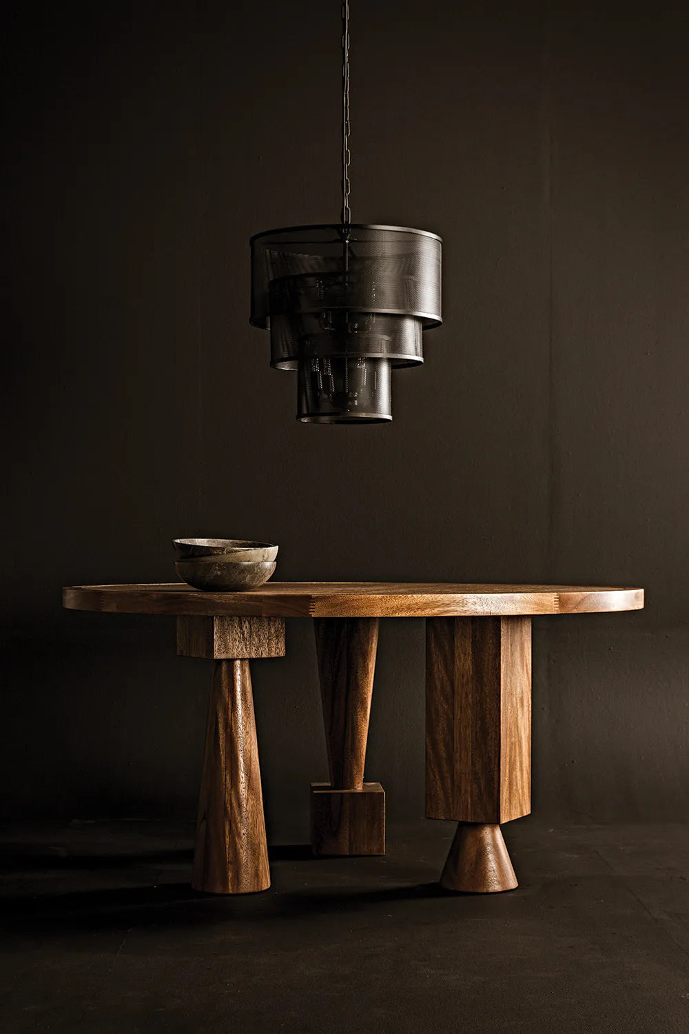 American Home Furniture | Noir - Hybrid Table, Dark Walnut