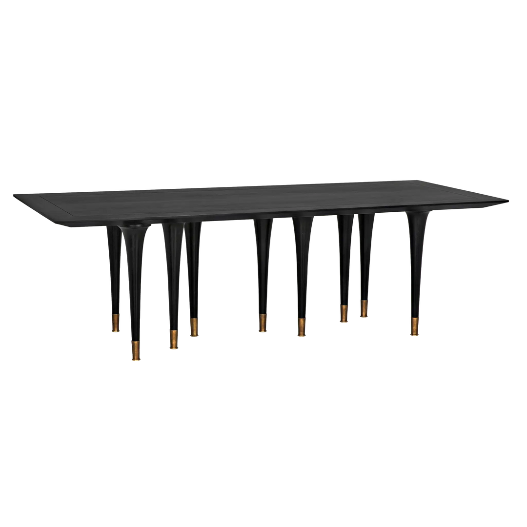 American Home Furniture | Noir - Romeo Dining Table, Hand Rubbed Black