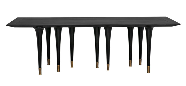 American Home Furniture | Noir - Romeo Dining Table, Hand Rubbed Black