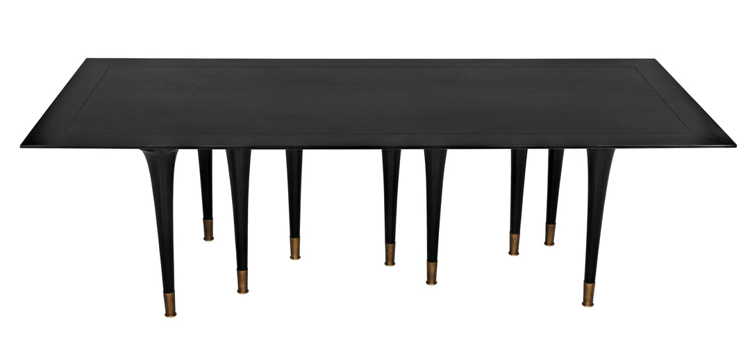 American Home Furniture | Noir - Romeo Dining Table, Hand Rubbed Black