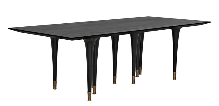 American Home Furniture | Noir - Romeo Dining Table, Hand Rubbed Black