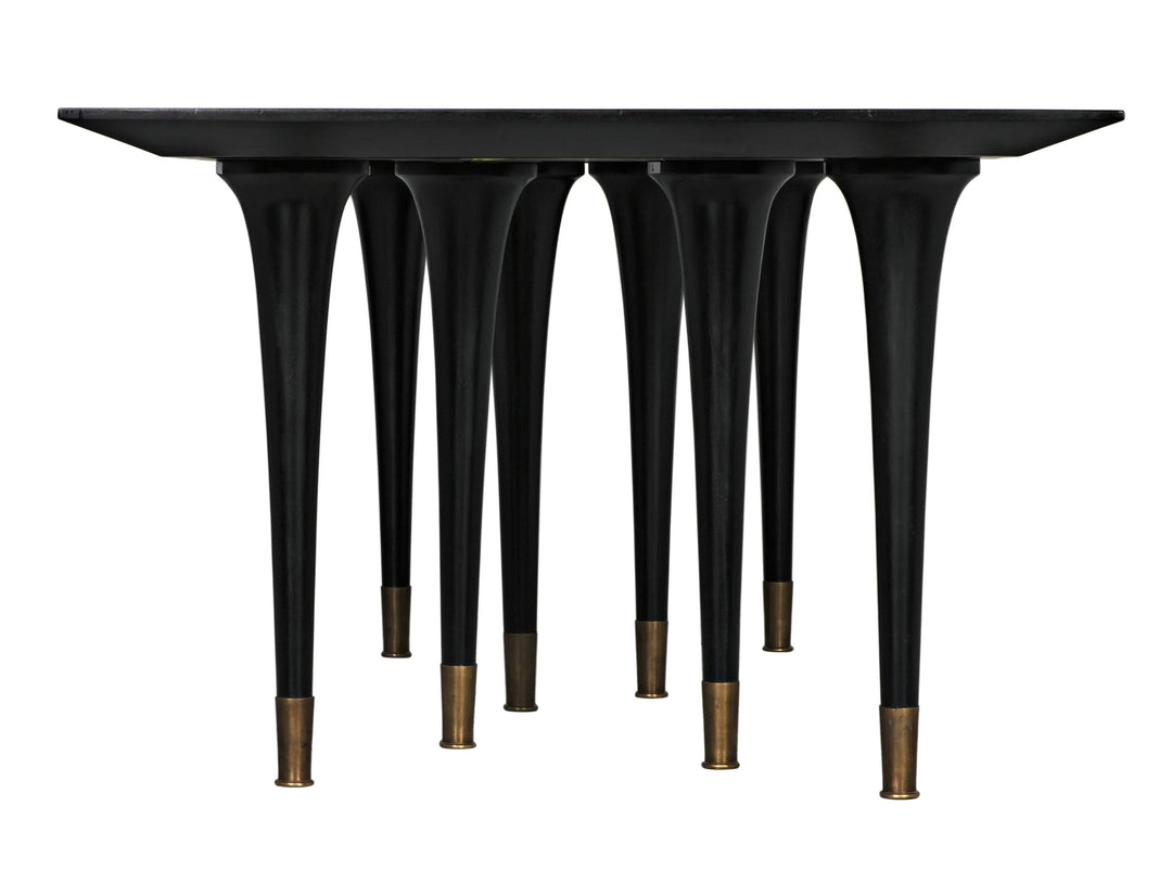 American Home Furniture | Noir - Romeo Dining Table, Hand Rubbed Black