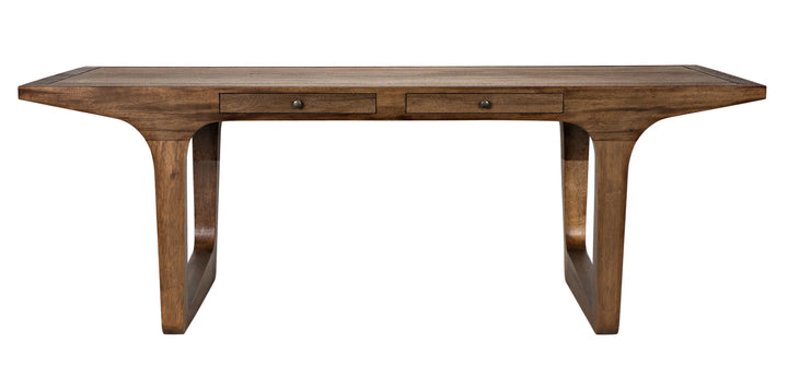 American Home Furniture | Noir - Regal Table/Desk, Dark Walnut