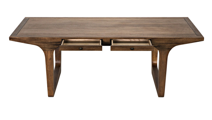 American Home Furniture | Noir - Regal Table/Desk, Dark Walnut