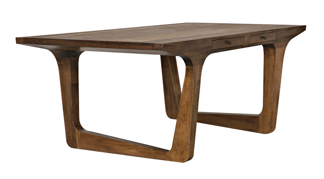 American Home Furniture | Noir - Regal Table/Desk, Dark Walnut