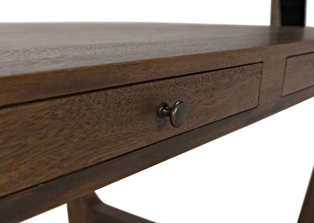 American Home Furniture | Noir - Regal Table/Desk, Dark Walnut