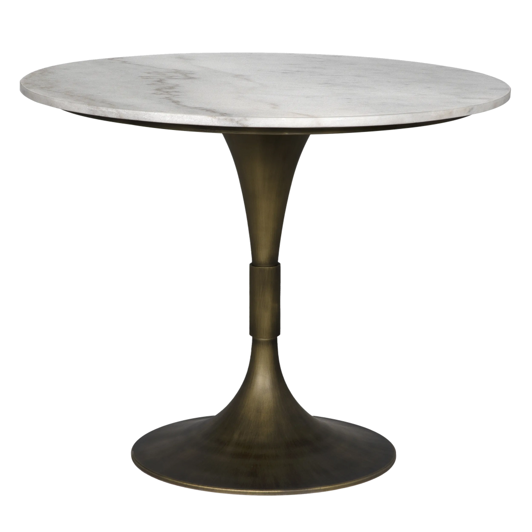 American Home Furniture | Noir - Jman Table 36", Aged Brass Finish