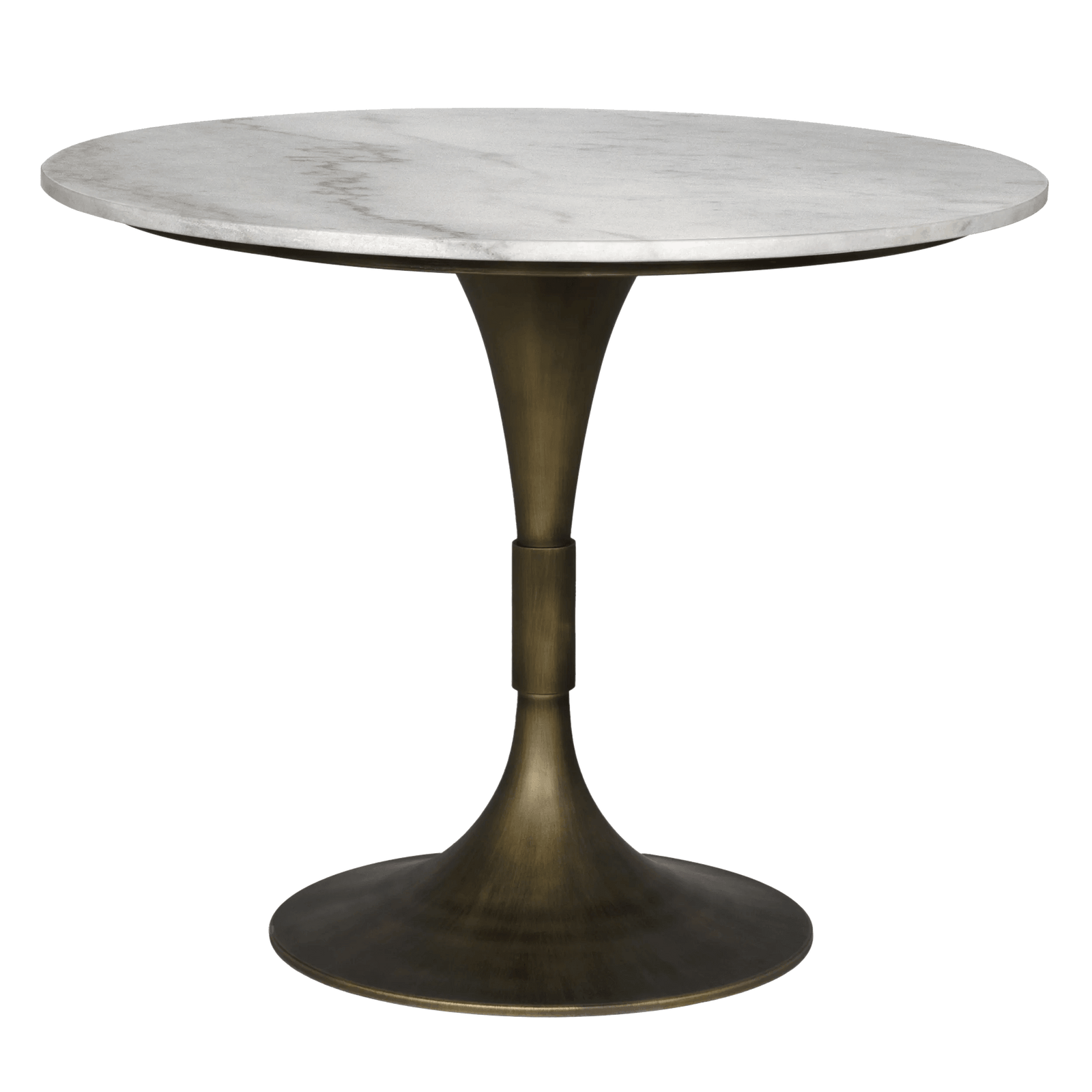 Noir Jman Table 36", Aged Brass Finish DINING TABLES
