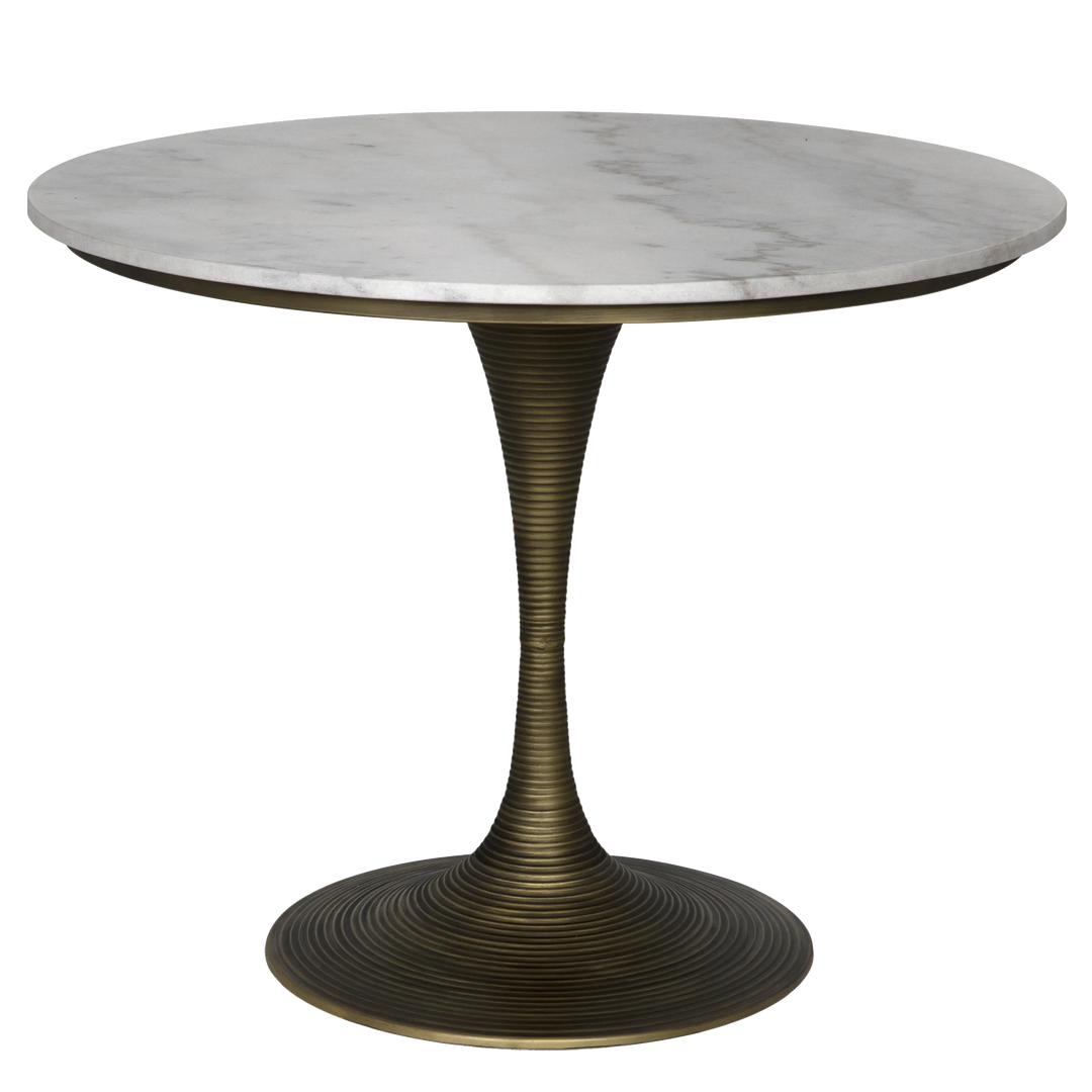 American Home Furniture | Noir - Joni Table 36", Aged Brass Finish