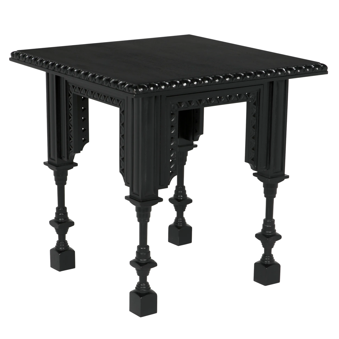 American Home Furniture | Noir - Luxor Side Table, Hand Rubbed Black