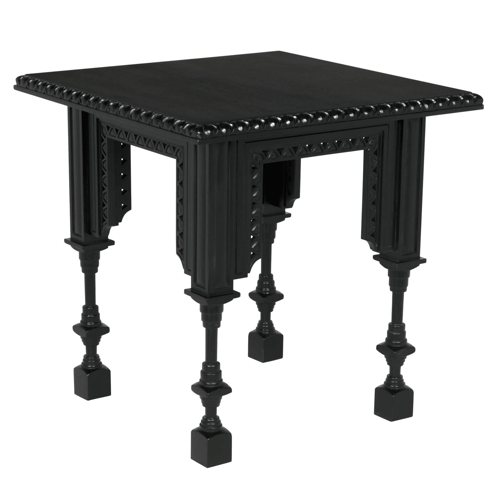 Noir Luxor Side Table, Hand Rubbed Black ACCENT TABLES