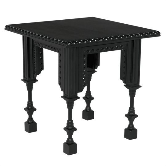 Noir Luxor Side Table, Hand Rubbed Black ACCENT TABLES