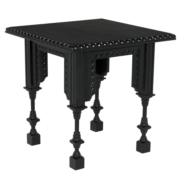 American Home Furniture | Noir - Luxor Side Table, Hand Rubbed Black