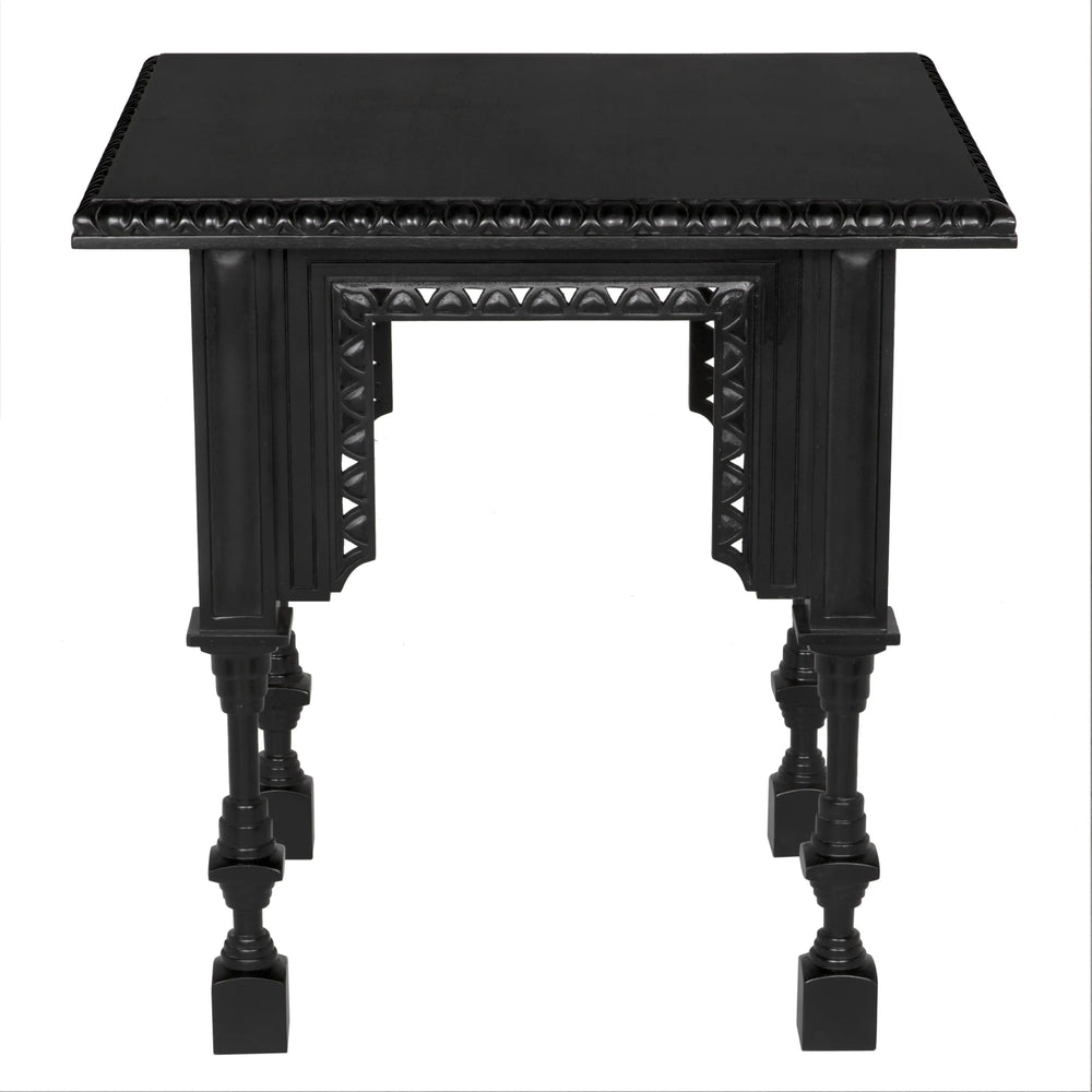 American Home Furniture | Noir - Luxor Side Table, Hand Rubbed Black