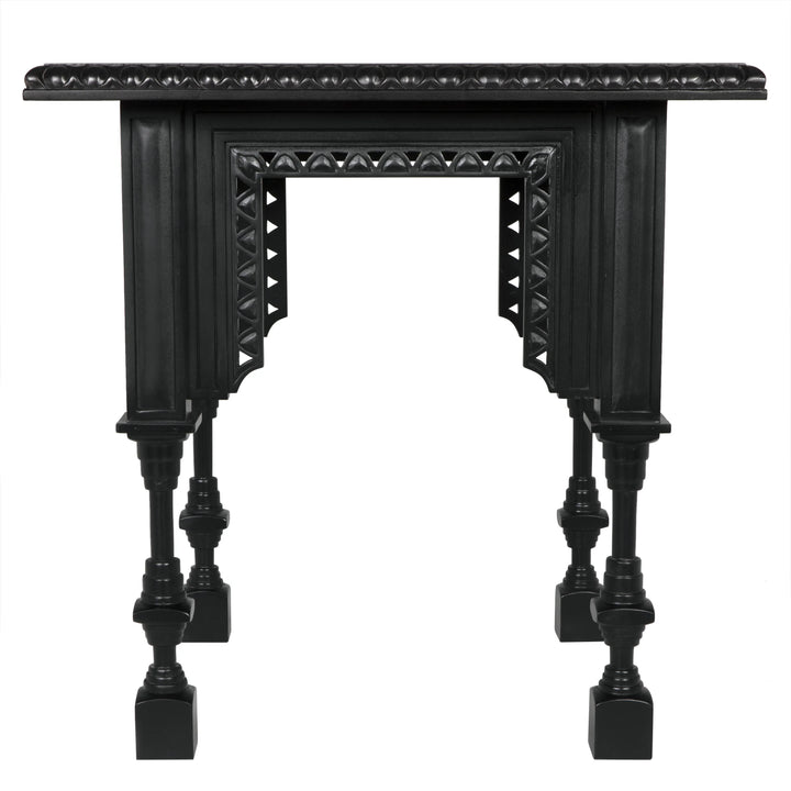 American Home Furniture | Noir - Luxor Side Table, Hand Rubbed Black