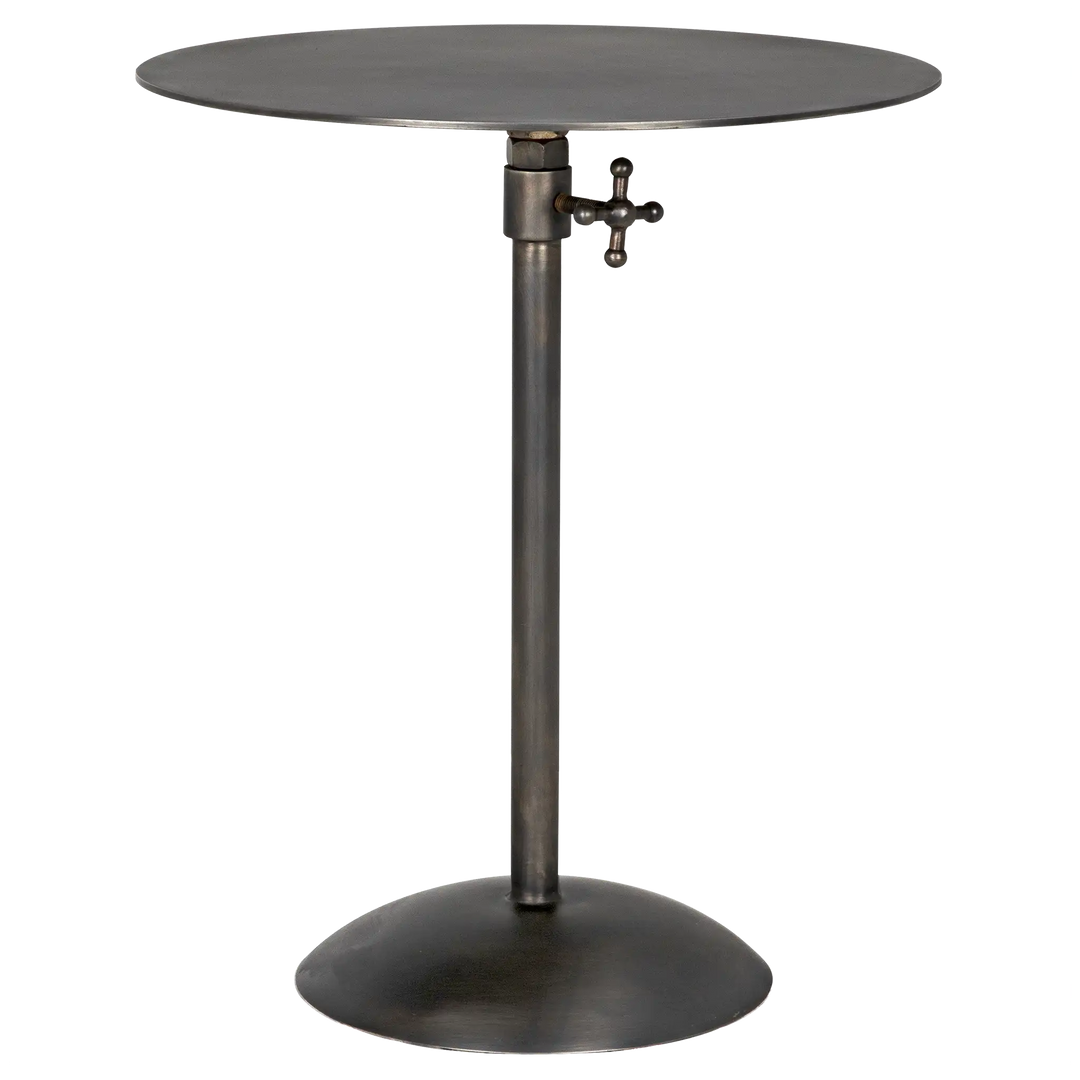 American Home Furniture | Noir - Felix Side Table, Gun Metal Finish