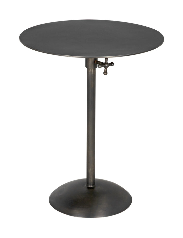 American Home Furniture | Noir - Felix Side Table, Gun Metal Finish