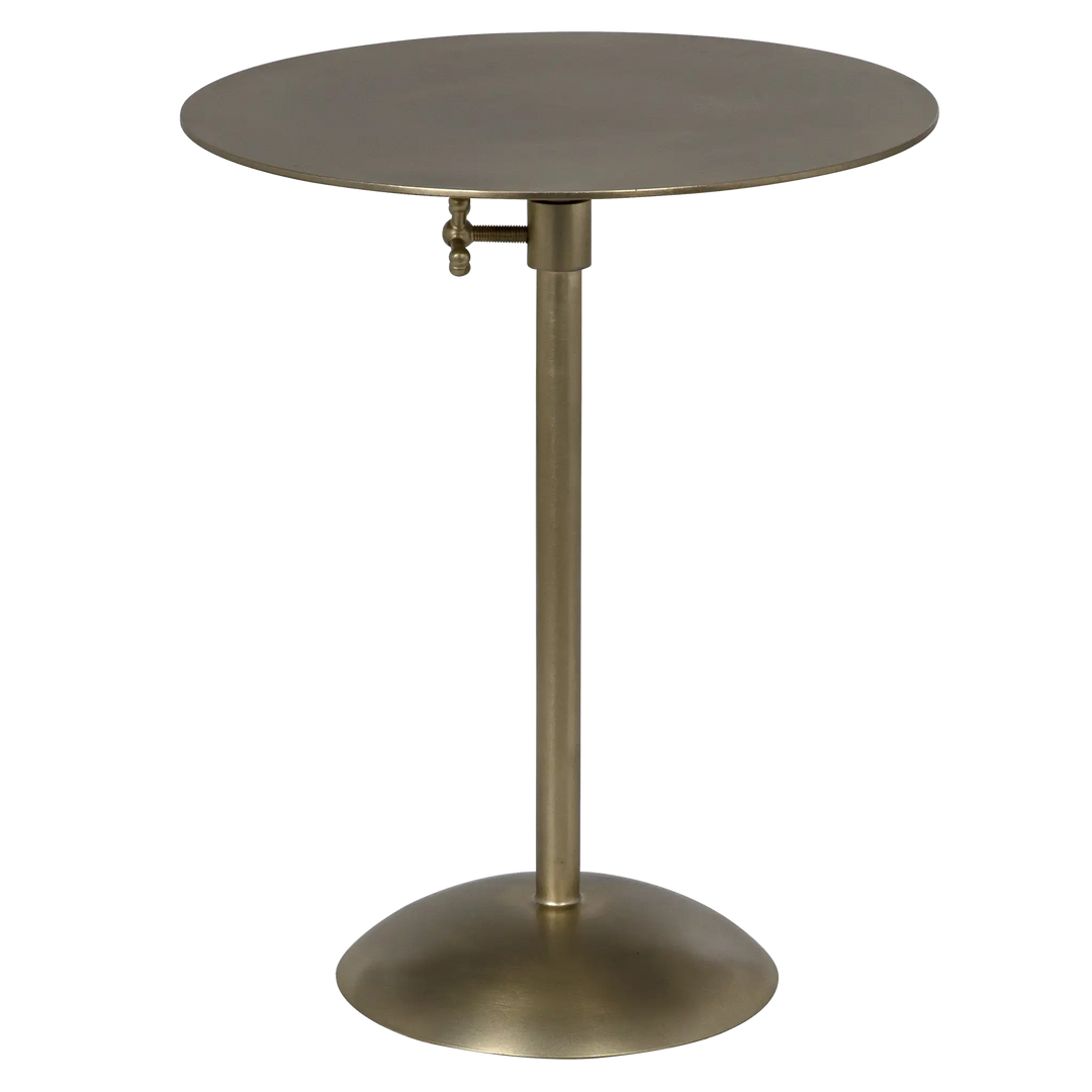 American Home Furniture | Noir - Felix Side Table, Metal with Brass Finish