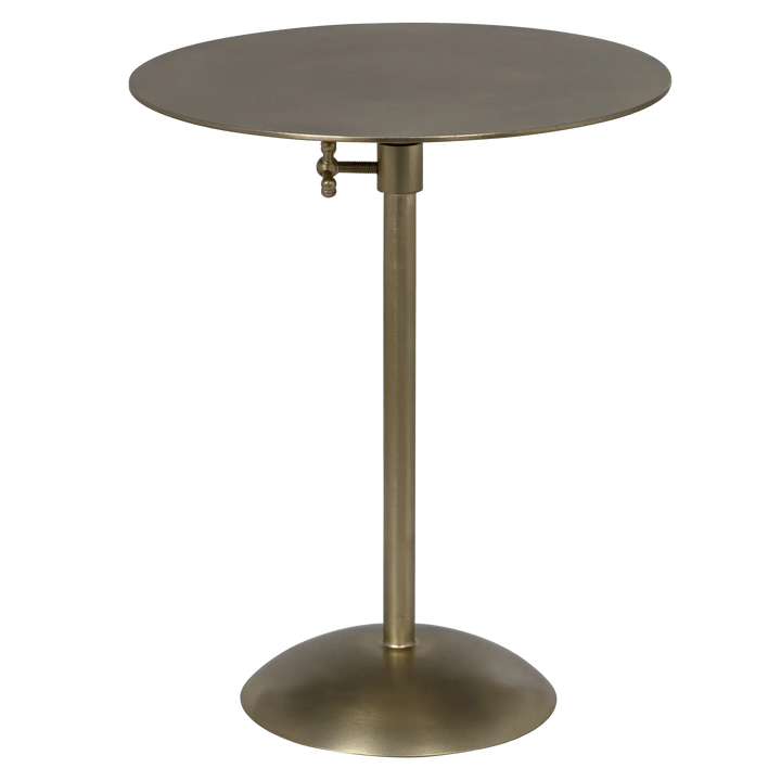 American Home Furniture | Noir - Felix Side Table, Metal with Brass Finish