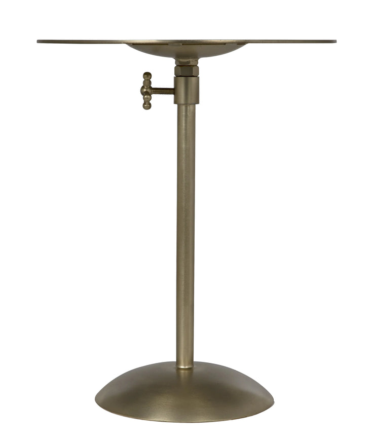 American Home Furniture | Noir - Felix Side Table, Metal with Brass Finish