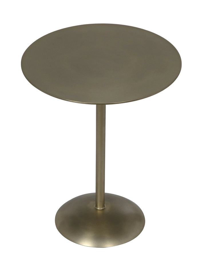 American Home Furniture | Noir - Felix Side Table, Metal with Brass Finish