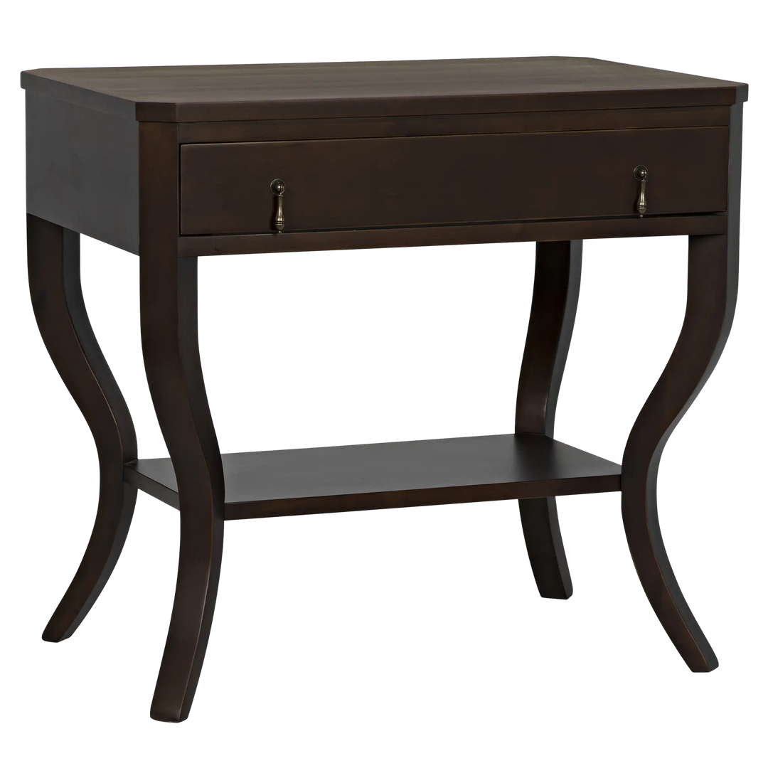 American Home Furniture | Noir - Weldon Side Table, Distressed Brown