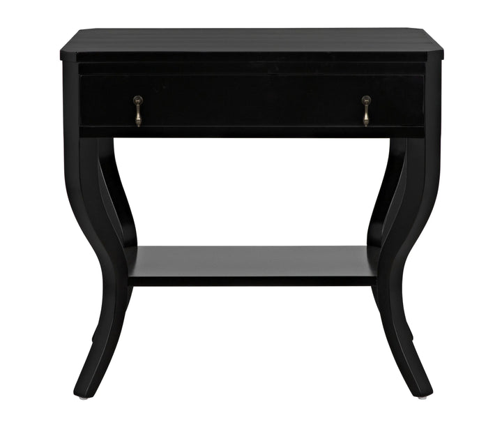 American Home Furniture | Noir - Weldon Side Table, Distressed Black