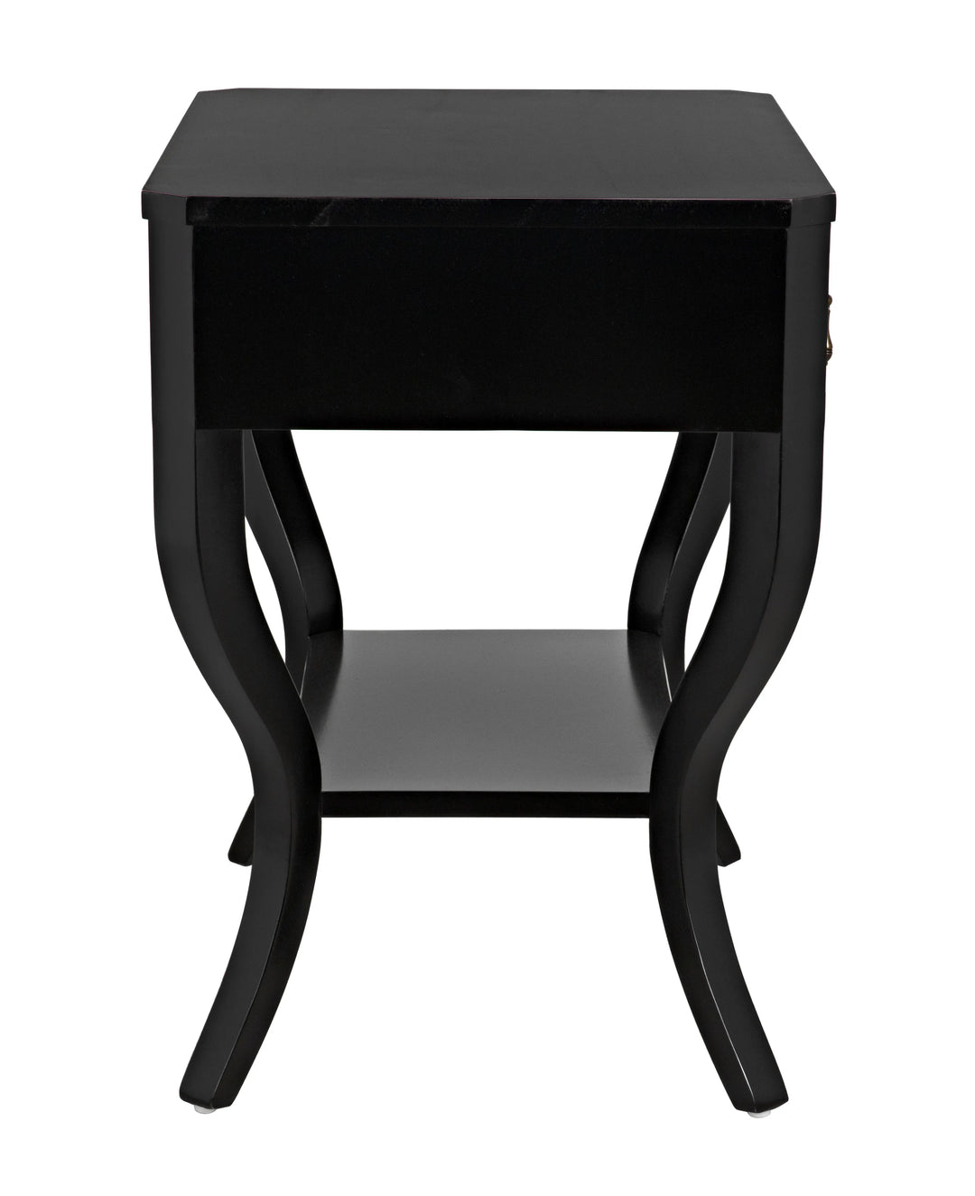 American Home Furniture | Noir - Weldon Side Table, Distressed Black