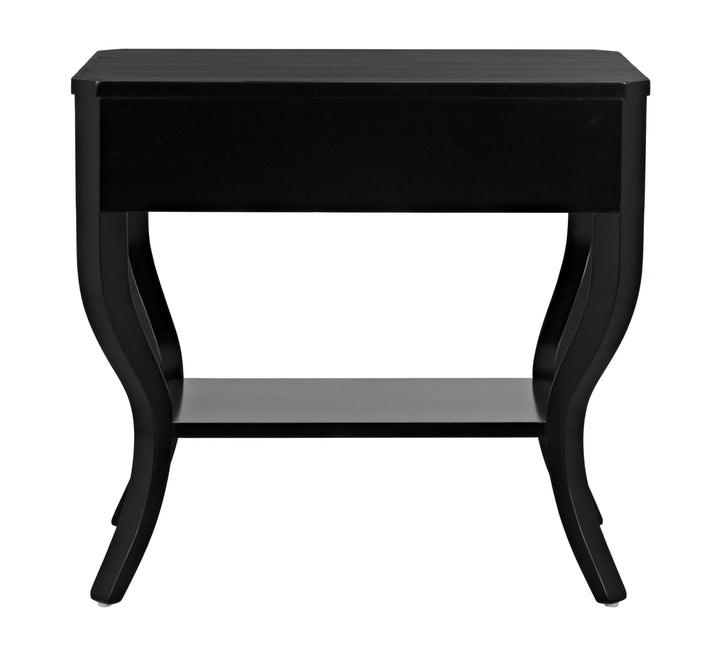 American Home Furniture | Noir - Weldon Side Table, Distressed Black