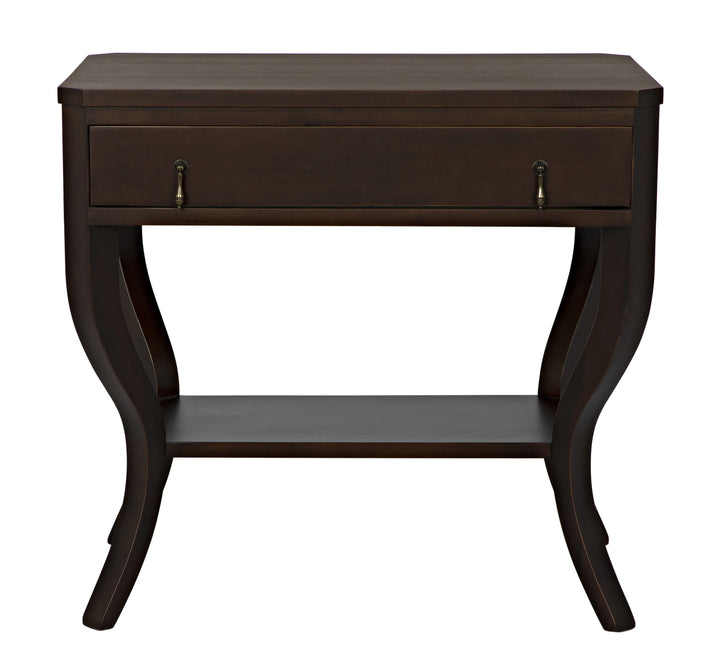 American Home Furniture | Noir - Weldon Side Table, Distressed Brown