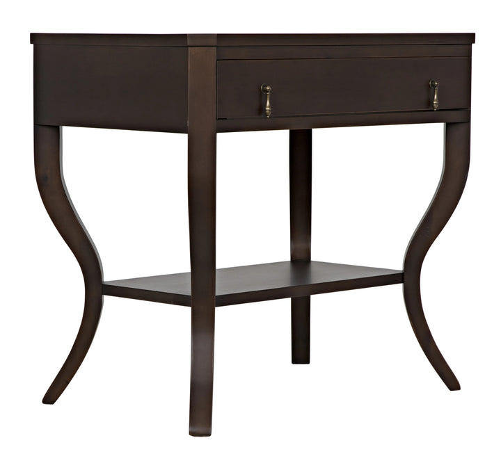 American Home Furniture | Noir - Weldon Side Table, Distressed Brown