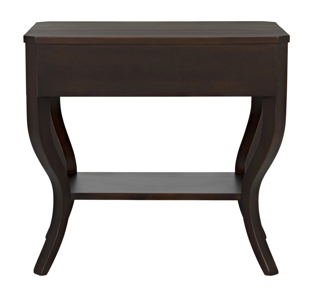 American Home Furniture | Noir - Weldon Side Table, Distressed Brown